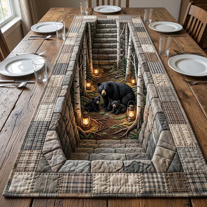 Birch Bear Haven Quilted Table Runner GFTOHD14520