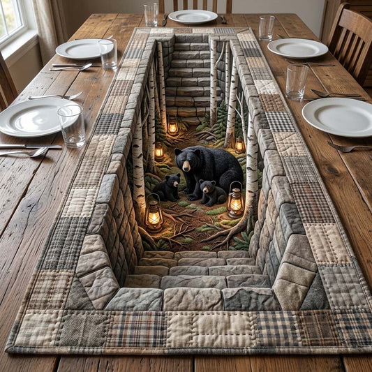 Birch Bear Haven Quilted Table Runner GFTOHD14520
