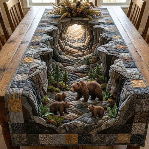 Canyon Bear Path Quilted Table Runner GFTOHD14522