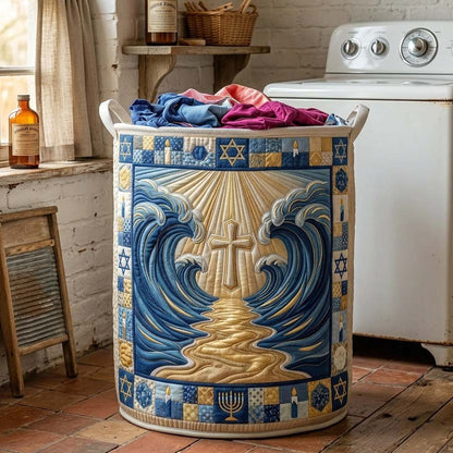 Guided Waters Quilted Laundry Basket GFTOHD14559