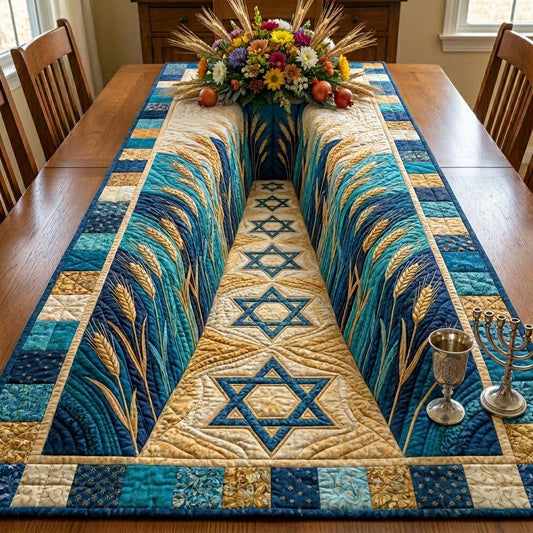 Sacred Wheat Path Quilted Table Runner GFTOHD14613