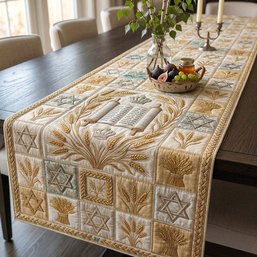 Torah Harvest Blessing Quilted Table Runner GFTOHD14616