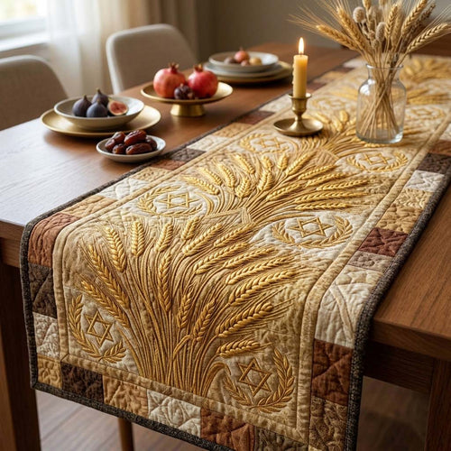 Wheat Crown Blessing Quilted Table Runner GFTOHD14618