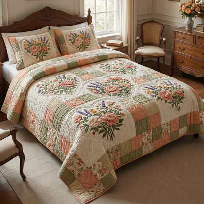 Patchwork Garden 3-Piece Quilted Bedding Set GFTOHD14633