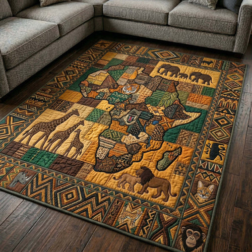 Wild Africa Patch Area Rug GFTOHD14636