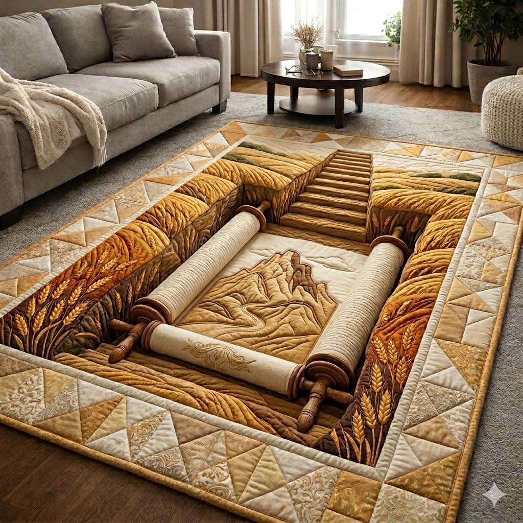 Torah Blessing Area Rug GFTOHD14682