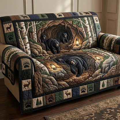 Bear Den Quilted Sofa Cover GFTOHD14732