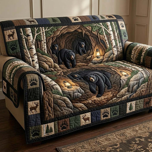 Bear Den Quilted Sofa Cover GFTOHD14732