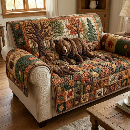 Autumn Cubs Quilted Sofa Cover GFTOHD14735