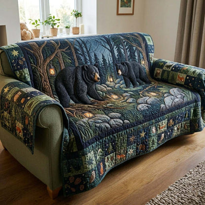 Midnight Forest Quilted Sofa Cover GFTOHD14736