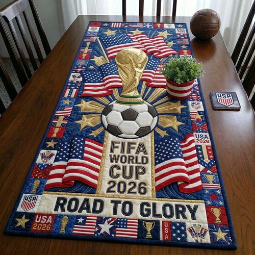 Glory Flag Trophy Quilted Table Runner GFTOHD14765