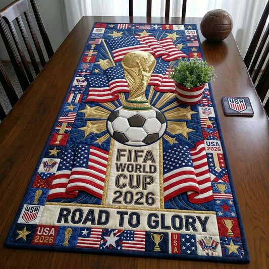 Glory Flag Trophy Quilted Table Runner GFTOHD14765