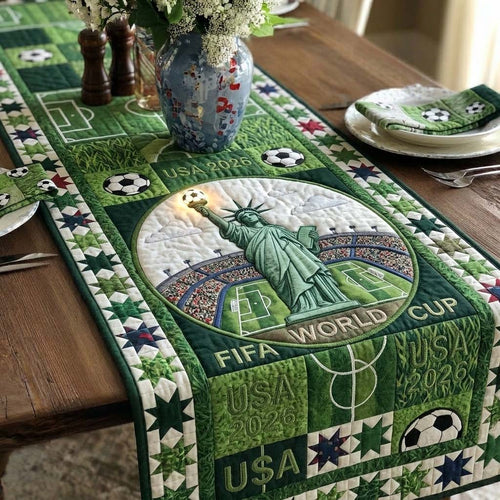 Liberty Goal Field Quilted Table Runner GFTOHD14768