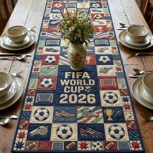 Classic Soccer Patch Quilted Table Runner GFTOHD14770
