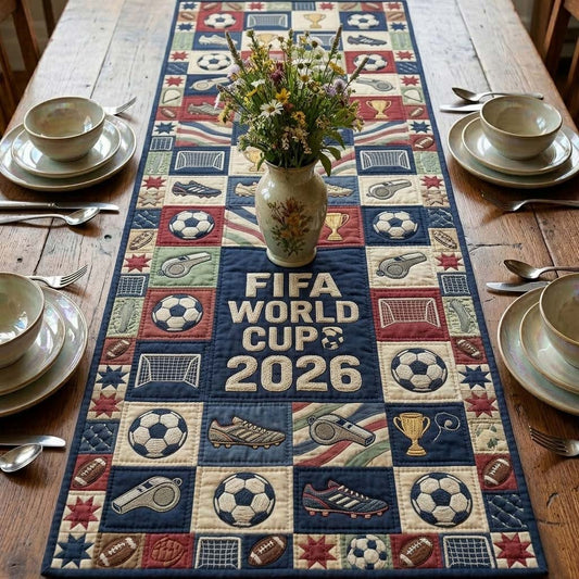 Classic Soccer Patch Quilted Table Runner GFTOHD14770