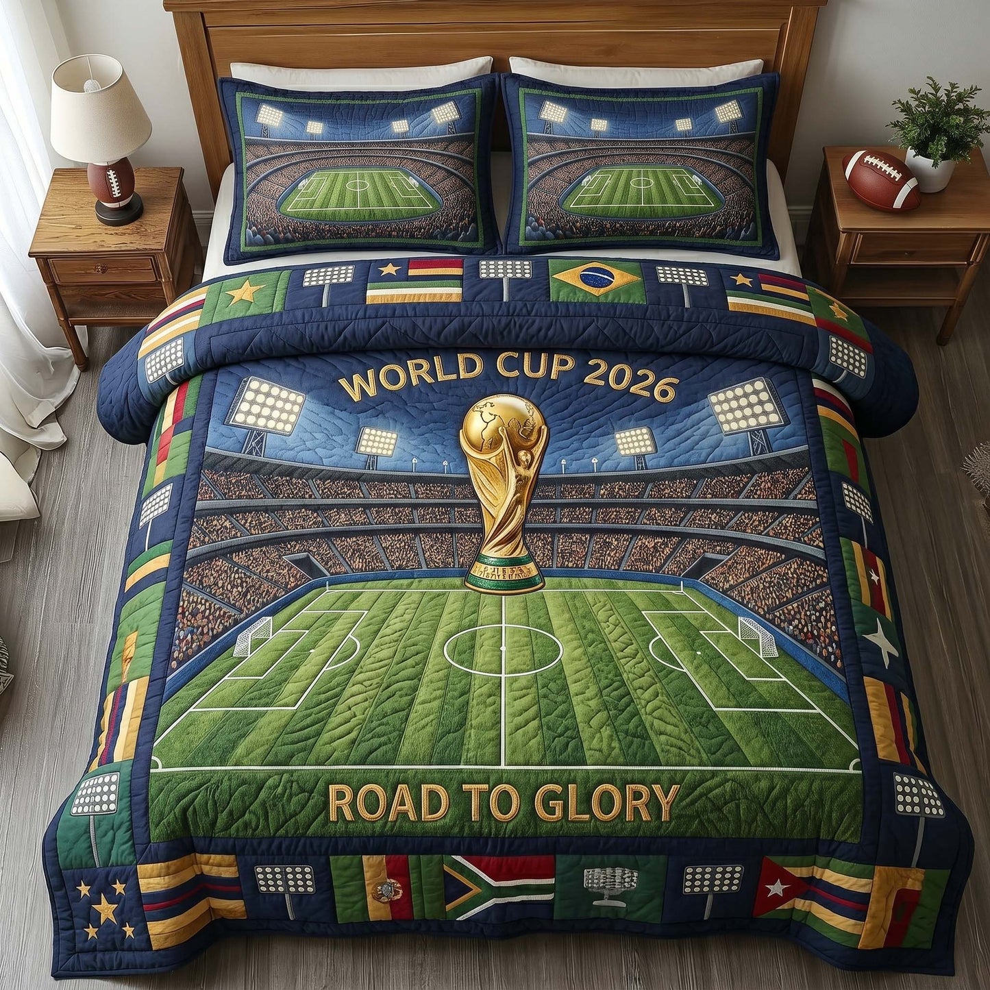 Stadium Glory Field 3-Piece Quilted Bedding Set GFTOHD14789
