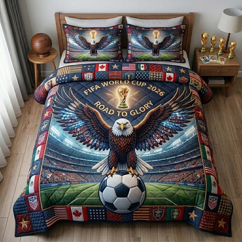 Eagle Glory Arena 3-Piece Quilted Bedding Set GFTOHD14791