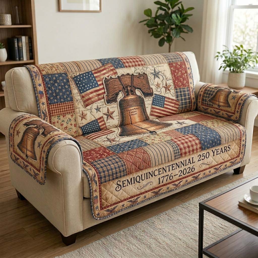 Heritage Bell Quilted Sofa Cover GFTOHD14804