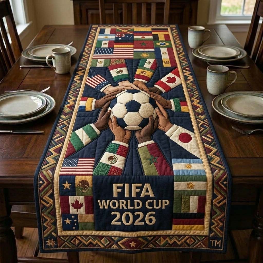 Global Unity Ball Quilted Table Runner GFTOHD14808