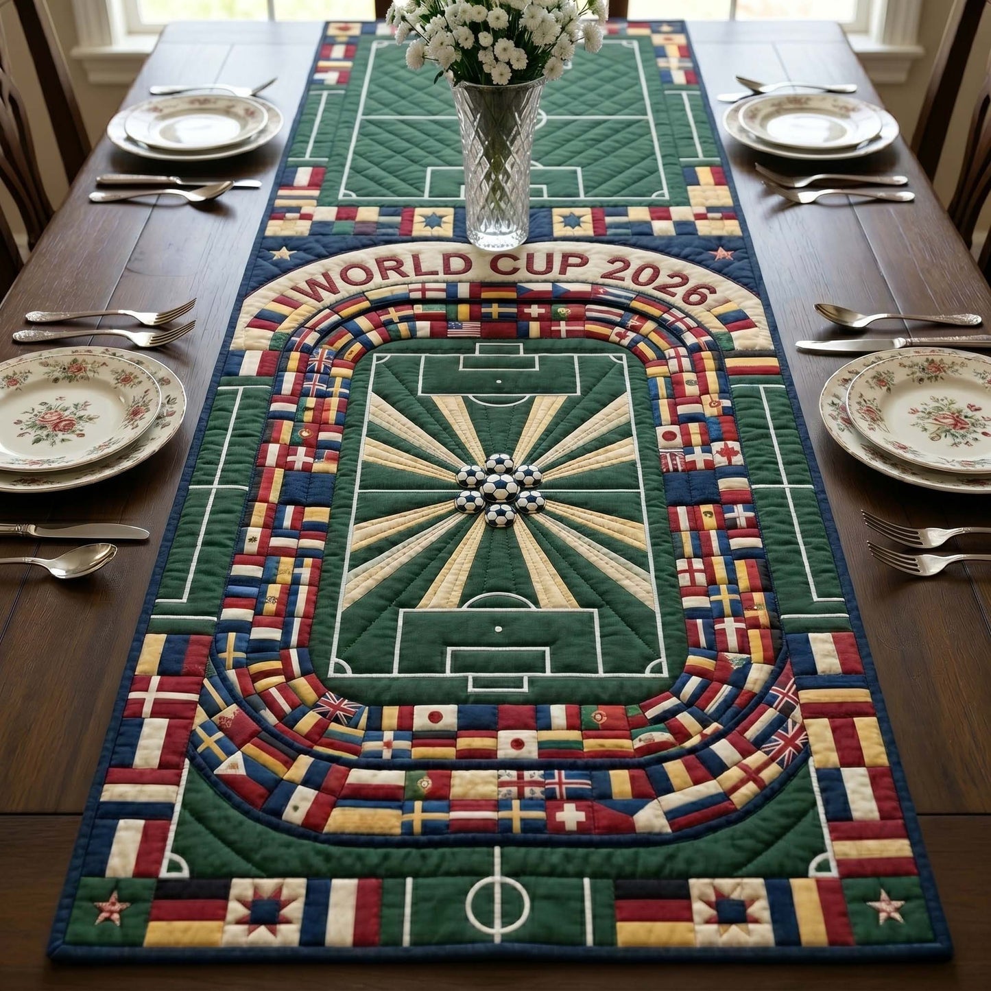 Stadium Glory Field Quilted Table Runner GFTOHD14809