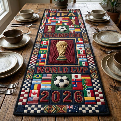 Champion Patch Grid Quilted Table Runner GFTOHD14812
