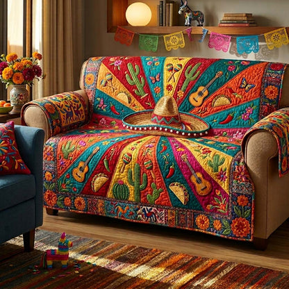 Sombrero Sunburst Quilted Sofa Cover GFTOHD14832