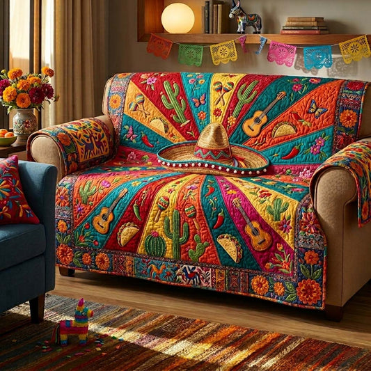 Sombrero Sunburst Quilted Sofa Cover GFTOHD14832