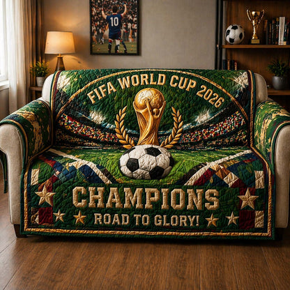 Golden Glory Cup Quilted Sofa Cover GFTOHD14839