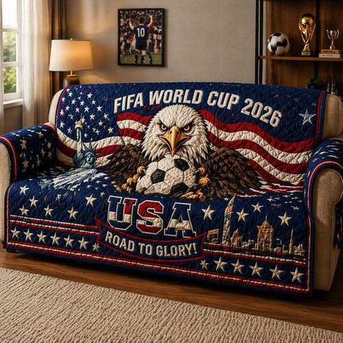 USA Eagle Victory Quilted Sofa Cover GFTOHD14840