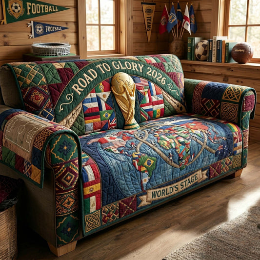 World Stage Glory Quilted Sofa Cover GFTOHD14842