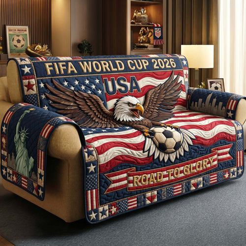 Freedom Kick USA Quilted Sofa Cover GFTOHD14845