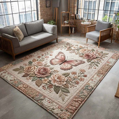 Blush Garden Flutter Area Rug GFTOHD14868