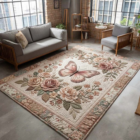 Blush Garden Flutter Area Rug GFTOHD14868