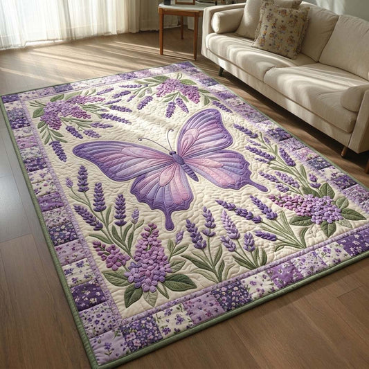 Lavender Dream Butterfly Area Rug GFTOHD14870