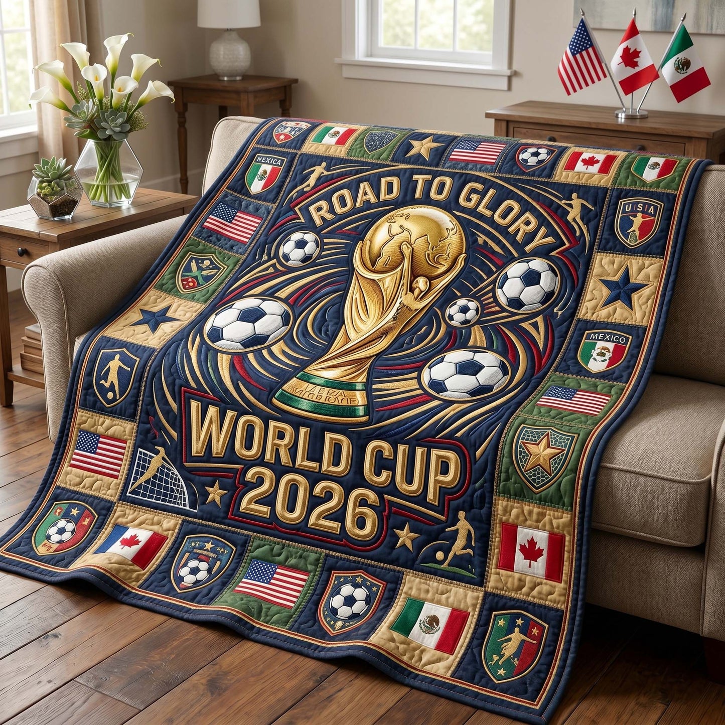 Glory Road Cup Quilted Blanket GFTOHD14871