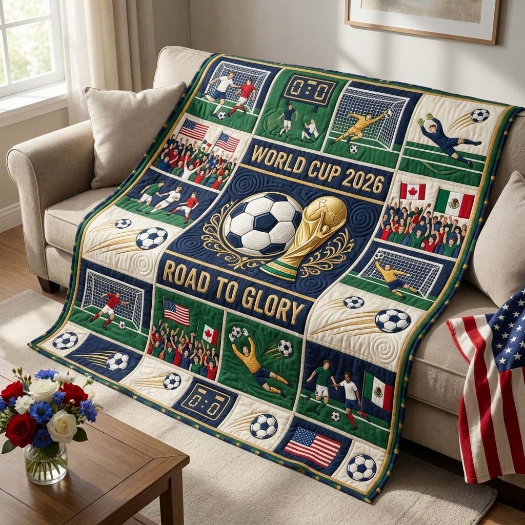 Glory Match Day Quilted Blanket GFTOHD14881