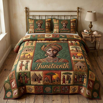 Heritage Spirit 3-Piece Quilted Bedding Set GFTOHD14894