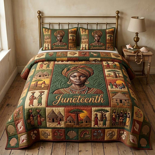 Heritage Spirit 3-Piece Quilted Bedding Set GFTOHD14894