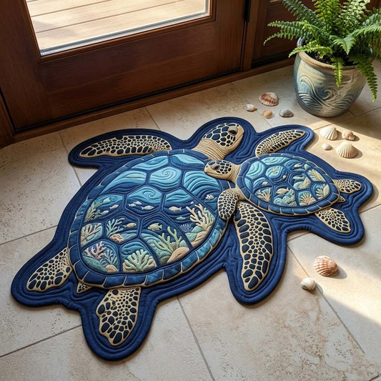 Coral Reef Turtle Custom Shape Doormat GFTOHD14965