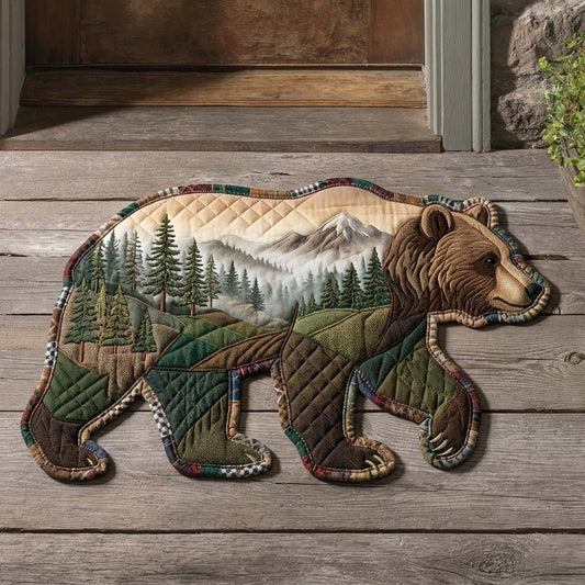 Mountain Bear Roam Custom Shape Doormat GFTOHD15001
