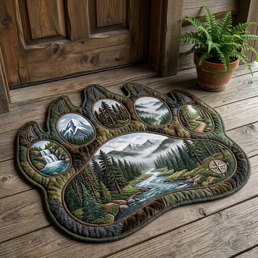 Wilderness Paw Trail Custom Shape Doormat GFTOHD15003