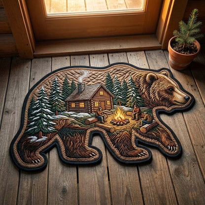 Cabin Bear Camp Custom Shape Doormat GFTOHD15004