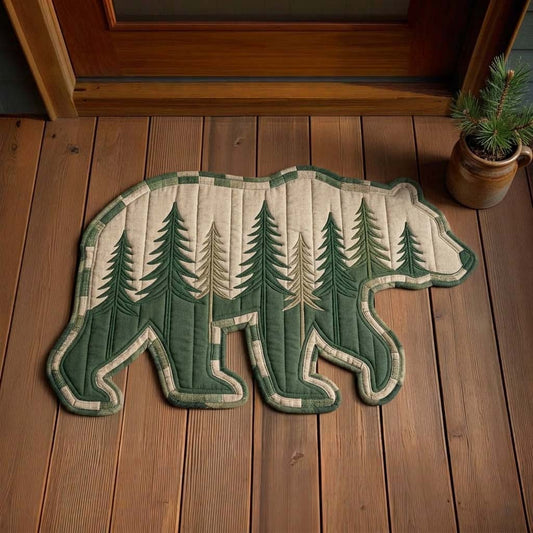 Pine Shadow Bear Custom Shape Doormat GFTOHD15007