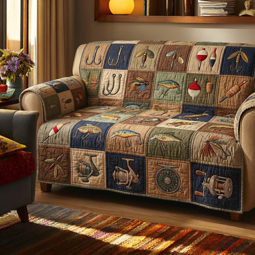 Classic Angler Patch Quilted Sofa Cover GFTOHD15009