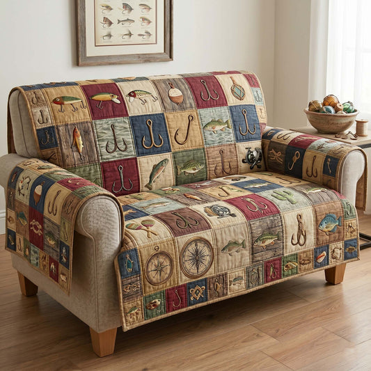 Vintage Tackle Quilted Sofa Cover GFTOHD15021