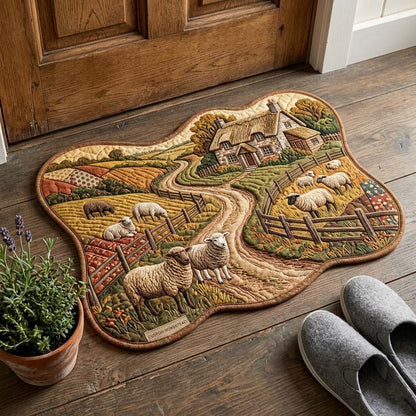 Countryside Sheep Path Custom Shape Doormat GFTOHD15047