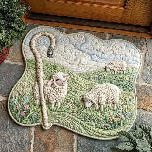 Shepherd Staff Field Custom Shape Doormat GFTOHD15050