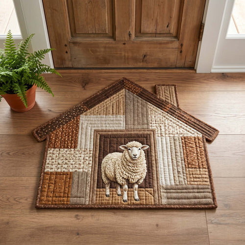 Sheep Home Patch Custom Shape Doormat GFTOHD15053