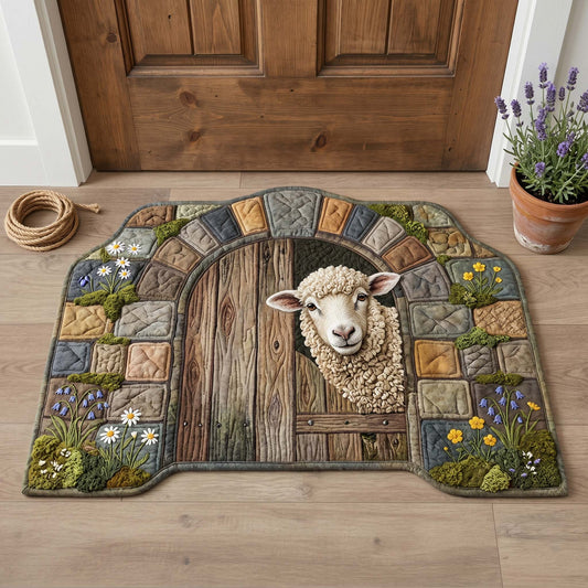 Barn Door Sheep Custom Shape Doormat GFTOHD15054