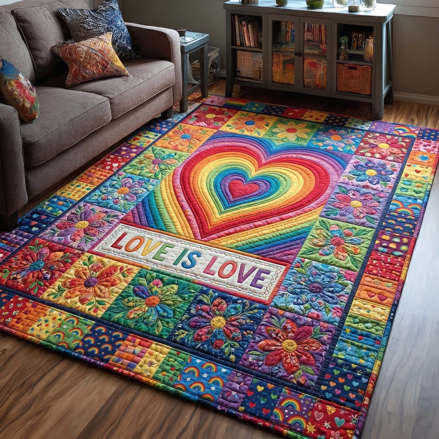 Love Spectrum Bloom Area Rug GFTOHD15060